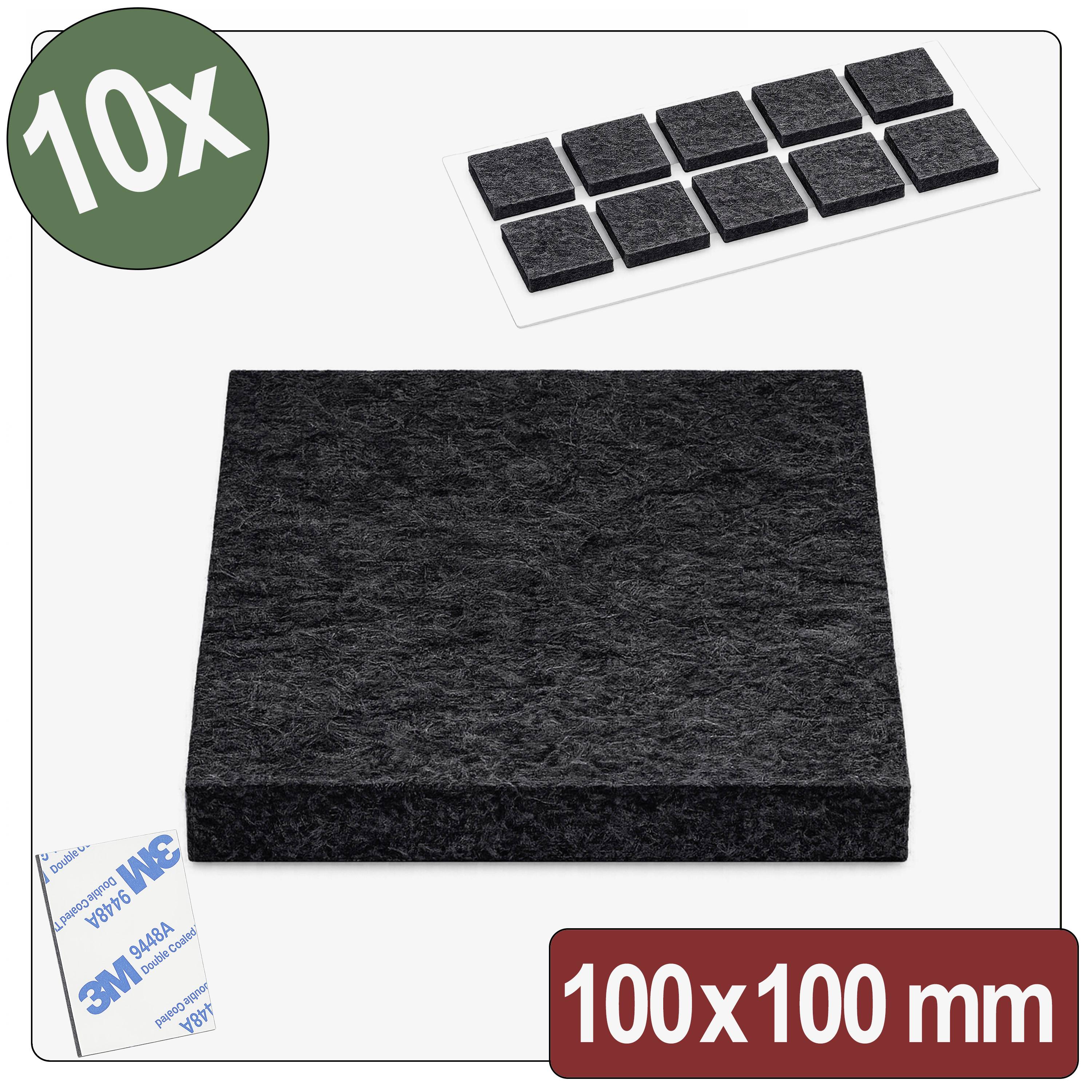 Quadrios 26SA137 Viltglijders Zelfklevend, Rond Zwart (l x b x h) 100 x 100 x 4 mm 10 stuk(s)