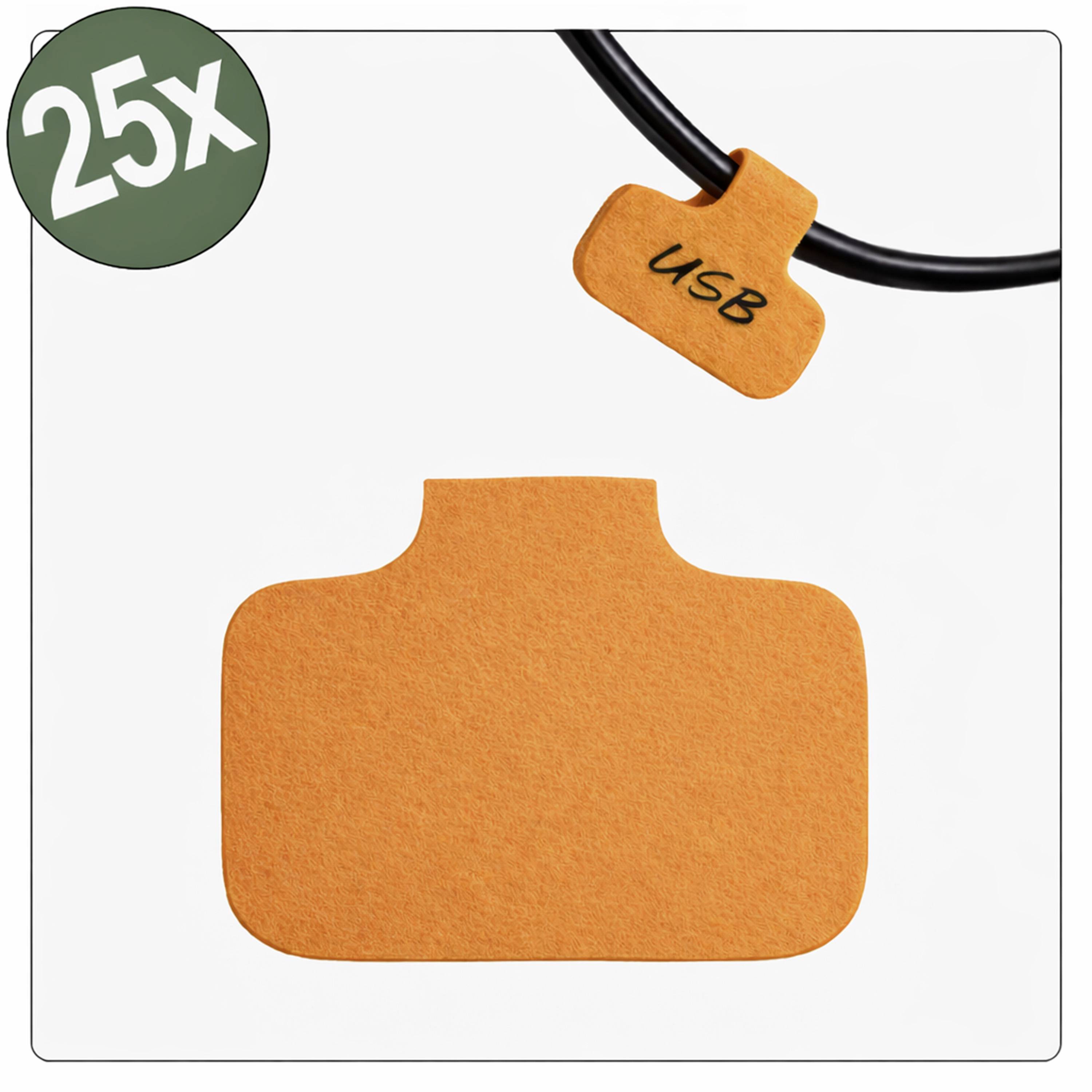 Quadrios 26CA787 26CA787 Kabeletiket 40 x 20 mm Kleur van het label: Oranje Aantal etiketten: 25