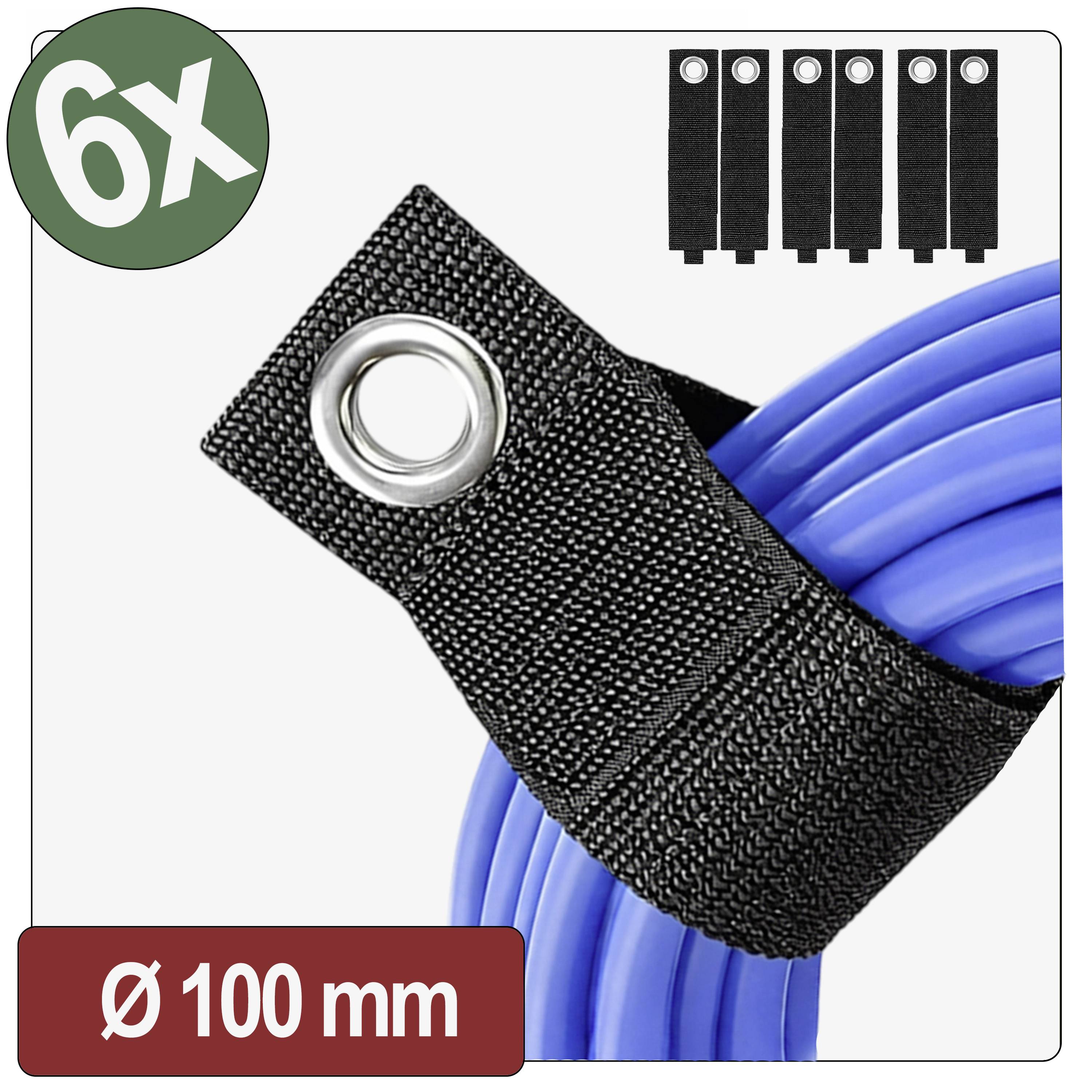Quadrios 26CA803 Klittenbandriem (l x b) 320 mm x 50 mm Zwart 6 stuk(s)