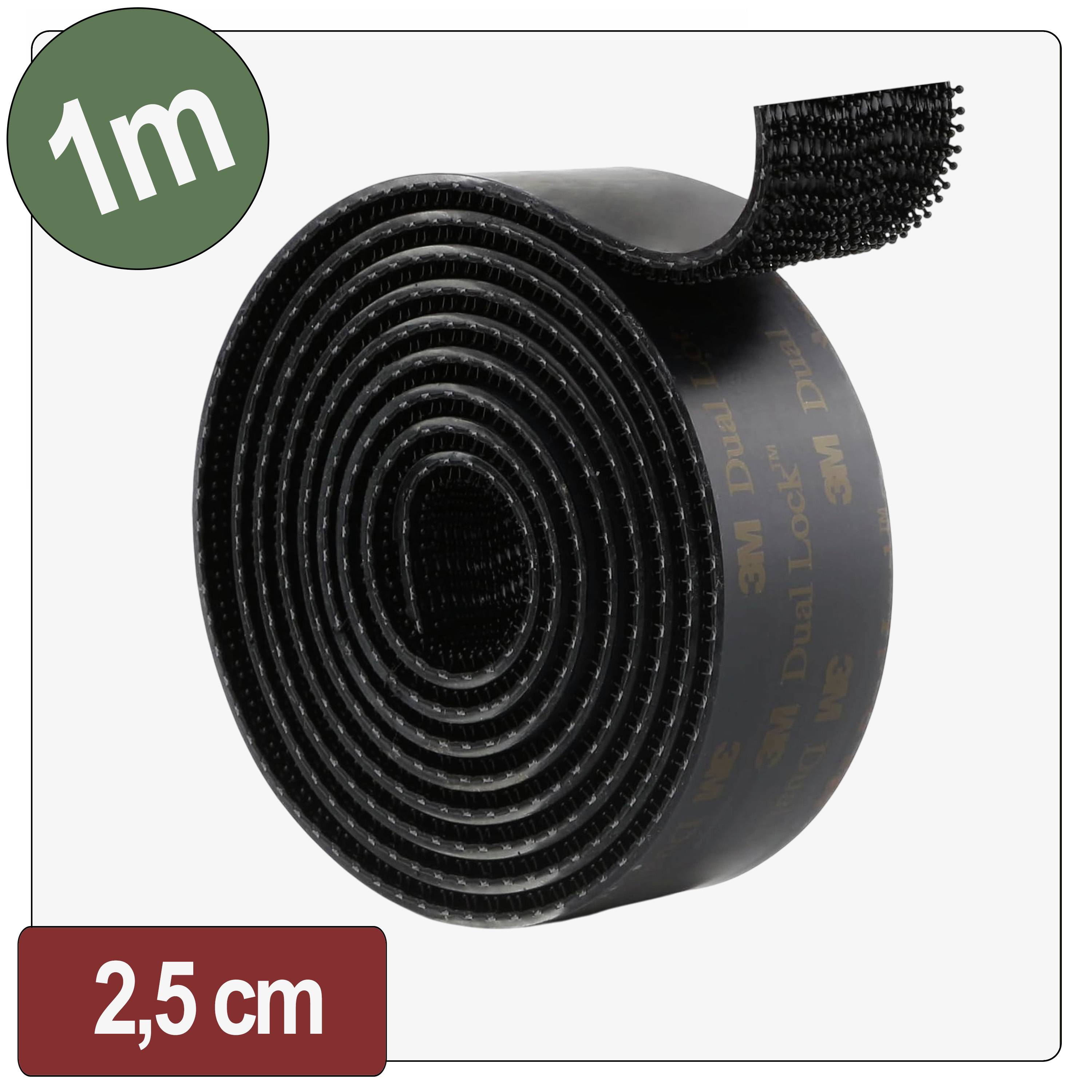 Quadrios 26CA808 Klittenband Paddenstoel (l x b) 1 m x 25 mm Zwart 1 m
