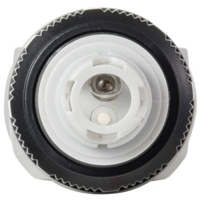 A close-up of a water filter cartridge top, showing a central circular opening and surrounding ridges for screwing into a filter system.