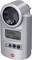 Digital plug-in timer with LCD display and four buttons, used to schedule power to an outlet.<br>