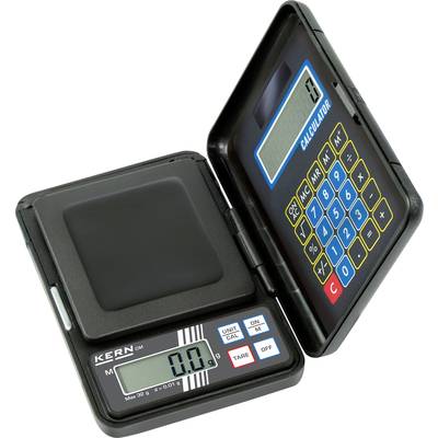 Portable pocket scales with integrated calculator, digital display, and keypad.