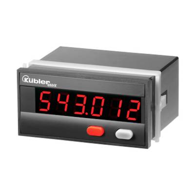 Kubler electronic digital counter with red seven-segment display reading 543.012 and two front buttons<br>