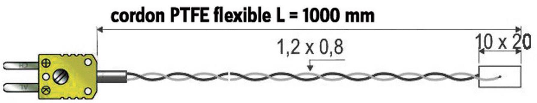 B + B Thermo-Technik 0644 1401-09 Surface probe 0 up to +250 °C Sensor type K