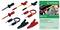 'PMS 4 KFZ' by Hirschmann. A set of various test clips in red and black, suitable for testing up to 4 mm.