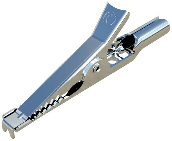 SKS Hirschmann AGF 30 Mini alligator clamp Silver Max. clamping range: 10 mm Length: 49 mm 1 pc(s)