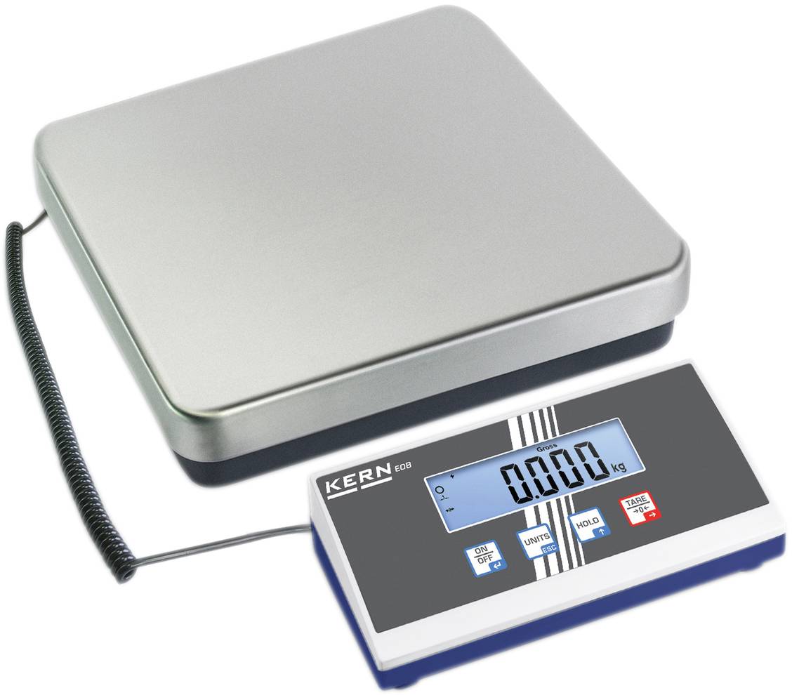 Kern EOB 15K5 Parcel scales Weight range 15 kg Readability 5 g mains-powered, battery-powered Silver