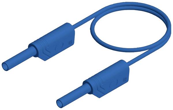 Hirschmann Test & Measurement MVL S 100/1 Au Safety test lead Banana jack 2 mm Banana jack 2 mm 1.00 m Blue 1 pc(s)