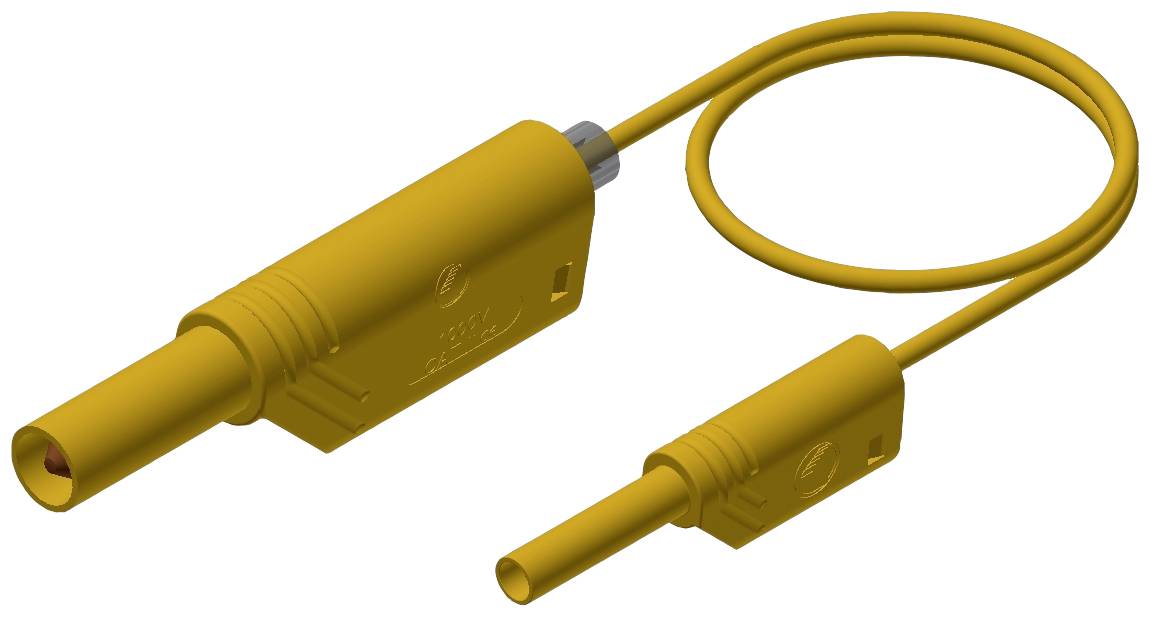 SKS Hirschmann MAL S WS 2-4 100/1 Safety test lead Banana jack 4 mm Banana jack 2 mm 1.00 m Yellow 1 pc(s)