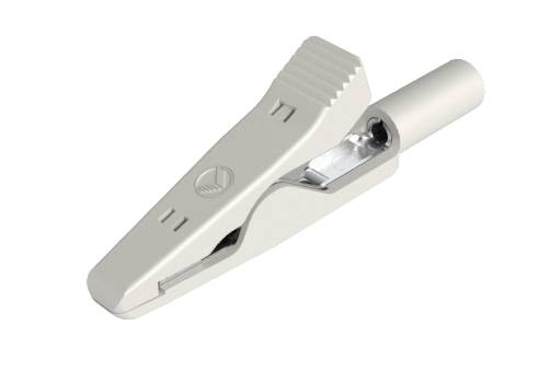 SKS Hirschmann MA 1 ws Alligator clip 2 mm jack connector Ohne Messkategorie White
