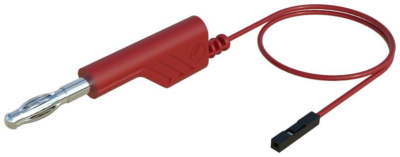 SKS Hirschmann MAL 4-0.64/100-0.25 Test lead Banana jack 4 mm 0.64 mm socket 1.00 m Red 1 pc(s)