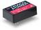 A black Traco Power voltage converter module with red labelling. Input voltage 9-18 VDC, output 5 VDC, 1000 mA.