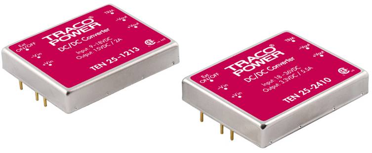 TracoPower TEN 25-2412 DC/DC converter (print) 24 V DC 12 V DC 2.5 A 30 W No. of outputs: 1 x Content 1 pc(s)
