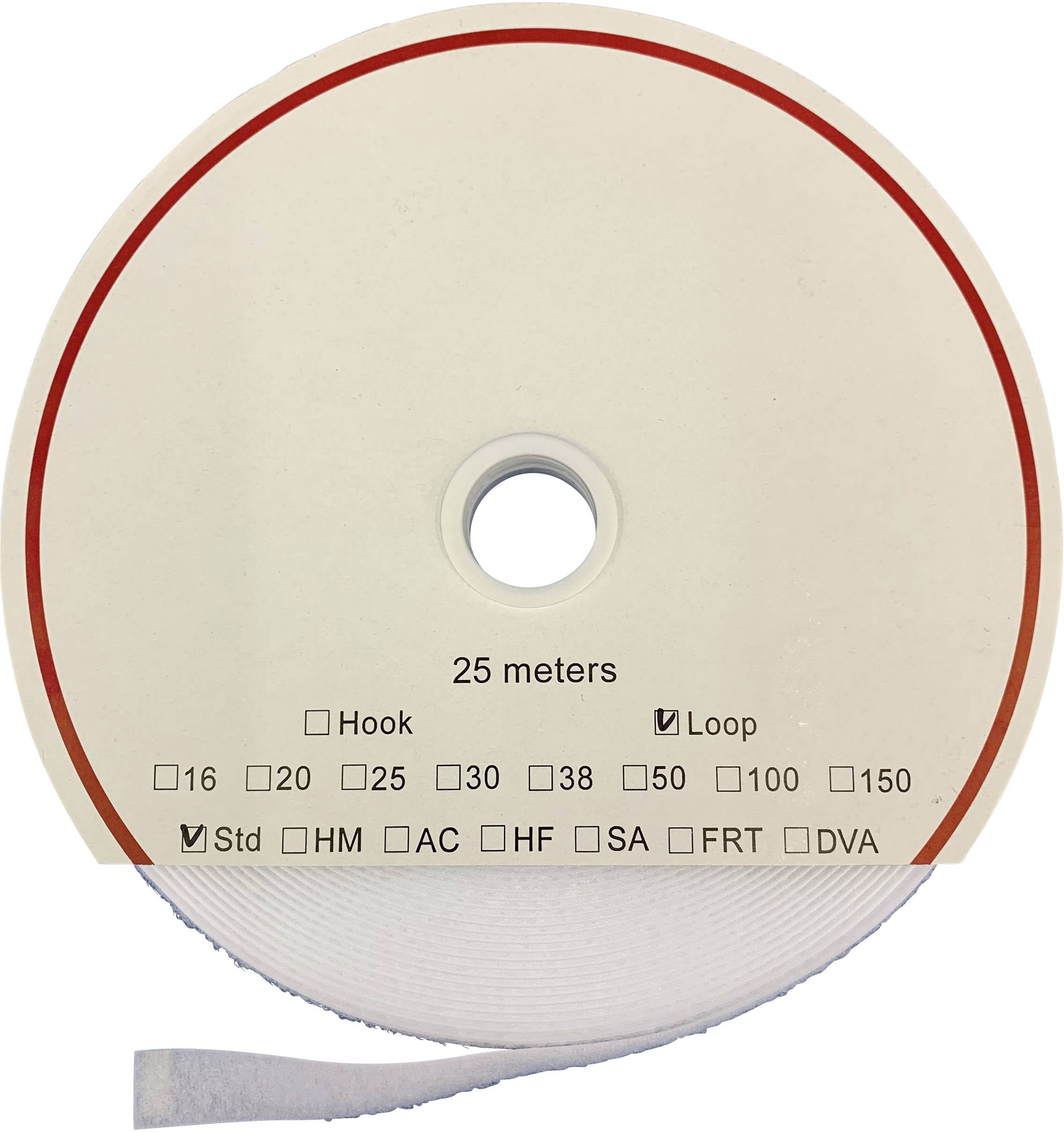 FASTECH® T0202500000325 Hook-and-loop tape stick-on (hot melt adhesive) Hook pad (L x W) 25000 mm x 25 mm White 25 m