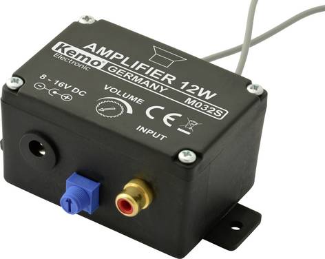 Kemo M032S Mono amp Component 6 V DC, 9 V DC, 12 V DC, 16 V DC 12 W 4 Ω