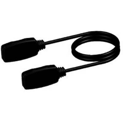 A black HDMI cable with two connectors joined by a flexible lead.