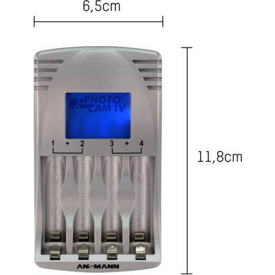 Ansmann Photocam IV Charger for cylindrical cells NiCd, NiMH AAA , AA-8