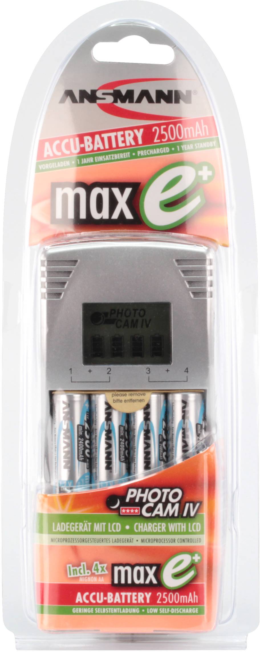 Ansmann Photocam IV Charger for cylindrical cells NiCd, NiMH AAA , AA-6