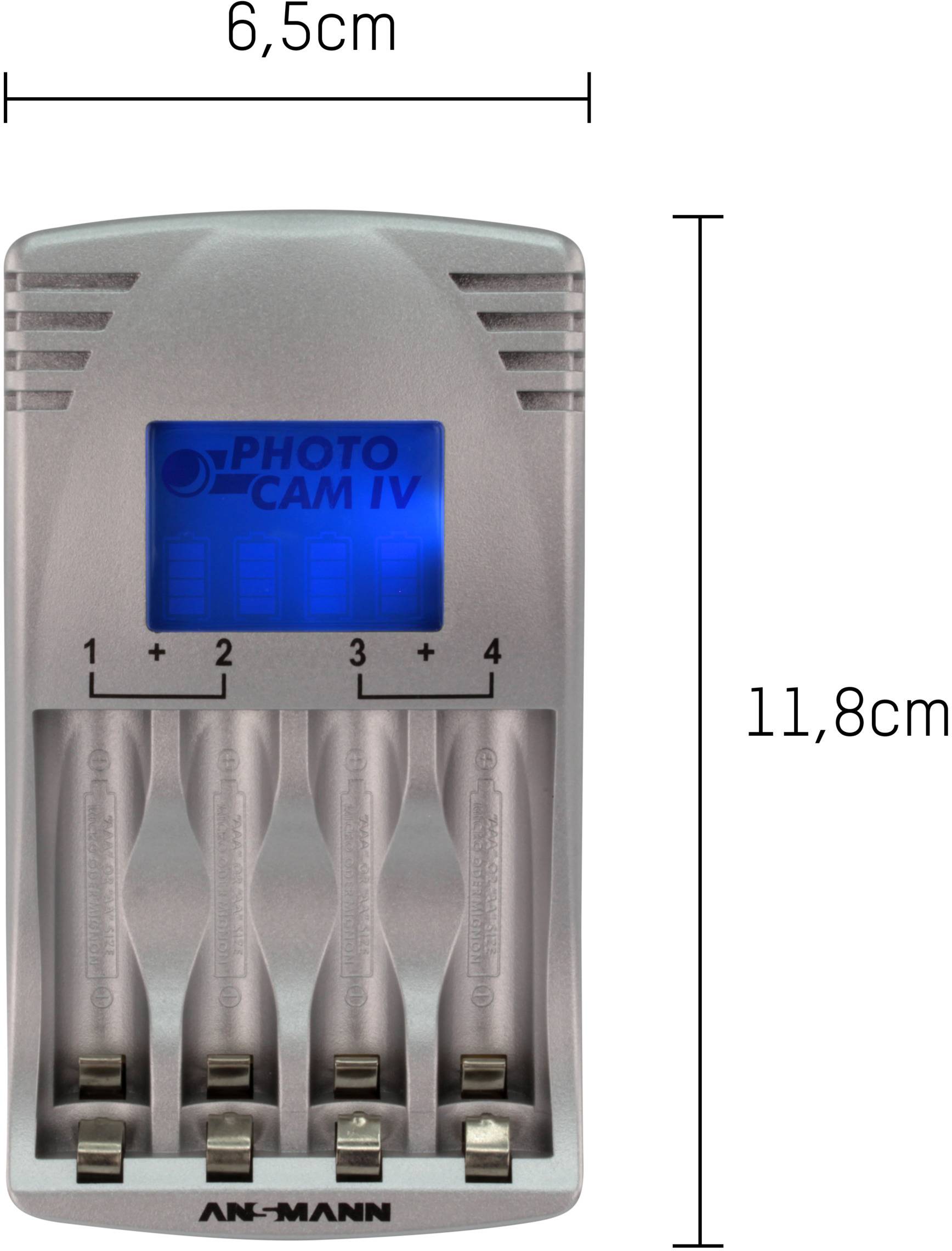 Ansmann Photocam IV Charger for cylindrical cells NiCd, NiMH AAA , AA-7