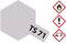 Hazard indicators for 'TS 71': Flammable, Warning, Corrosive or Irritant.