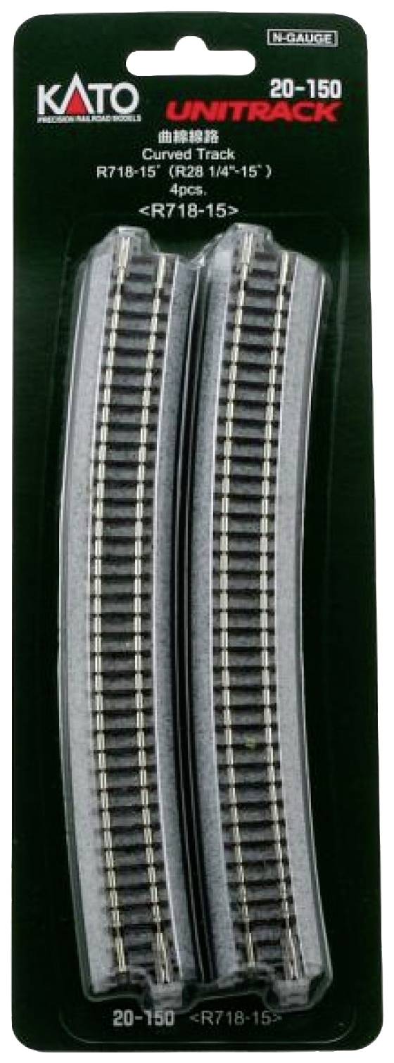 Image of 7078108 N Kato Unitrack Curve 15 ° 718 mm 4 pc(s)