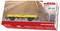 The image shows a Märklin model train box. It displays the model 'Niederbordwagen Low Side Car', ART. 4471, with a yellow train car image.
