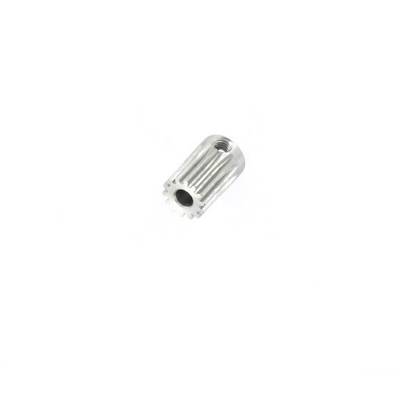 A small, silver, cylindrical component with a ribbed surface, used for mechanical applications.