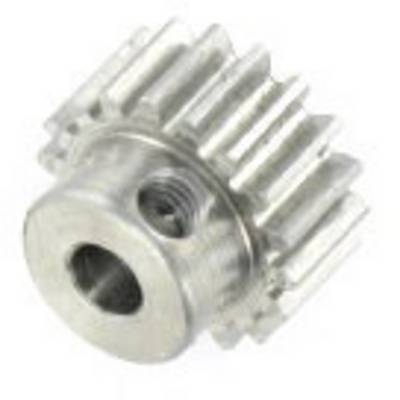 Silver gear, which could be part of a mechanical device, with multiple radial teeth and a central bore.