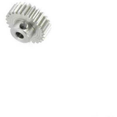 Metal gear wheel with a central hole and protruding teeth against a white background.