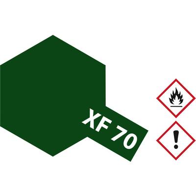 Tamiya Acrylic paint Dark green (matt) XF-70 Glass container 23 ml