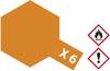 Tamiya Acrylic paint Orange (glossy) X-6 Glass container 23 ml