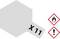 'Hazard symbol: Flame and exclamation mark' next to large grey hexagon with 'X 11'.