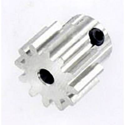 Metal gear wheel with radial holes and thread, suitable for mechanical applications or mechanical engineering projects.