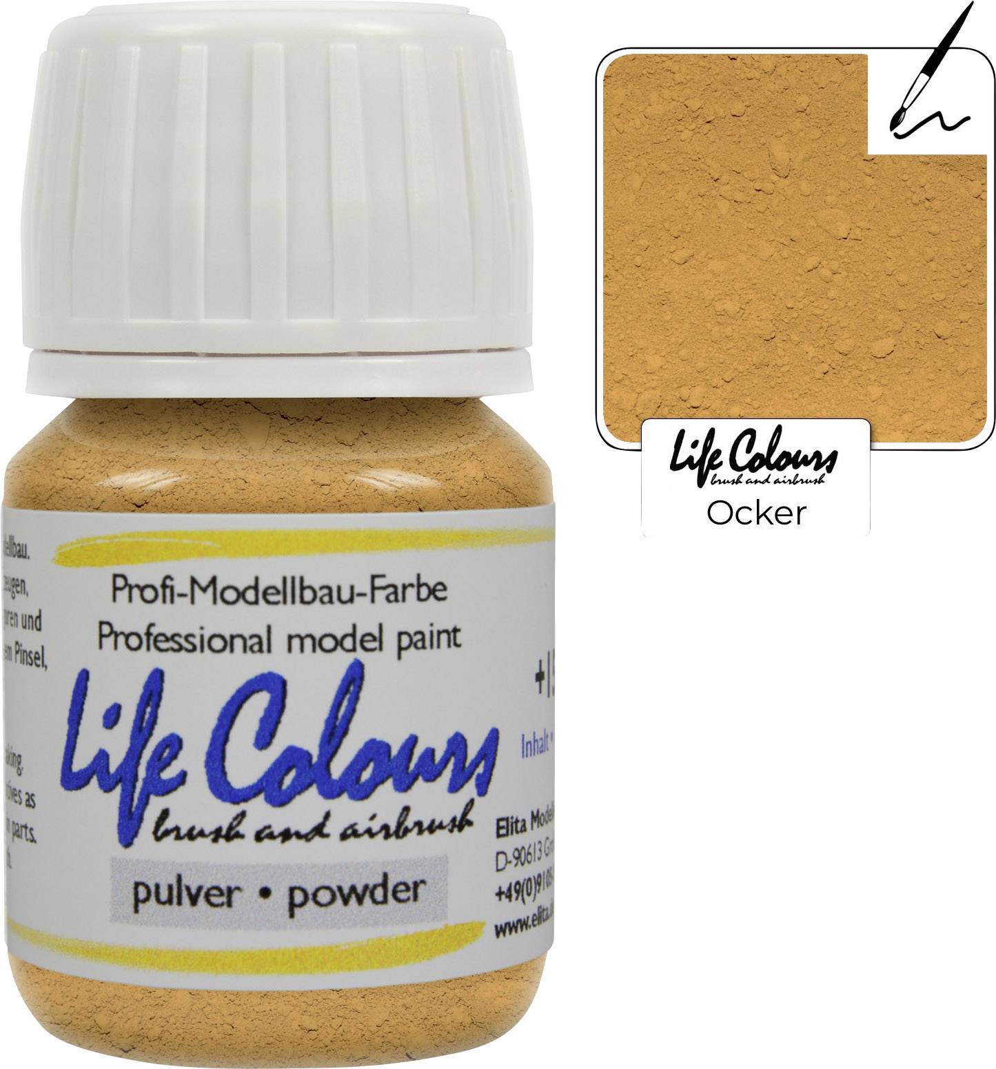Image of Elita LC030217 Model train powder paint Ochre 30 ml