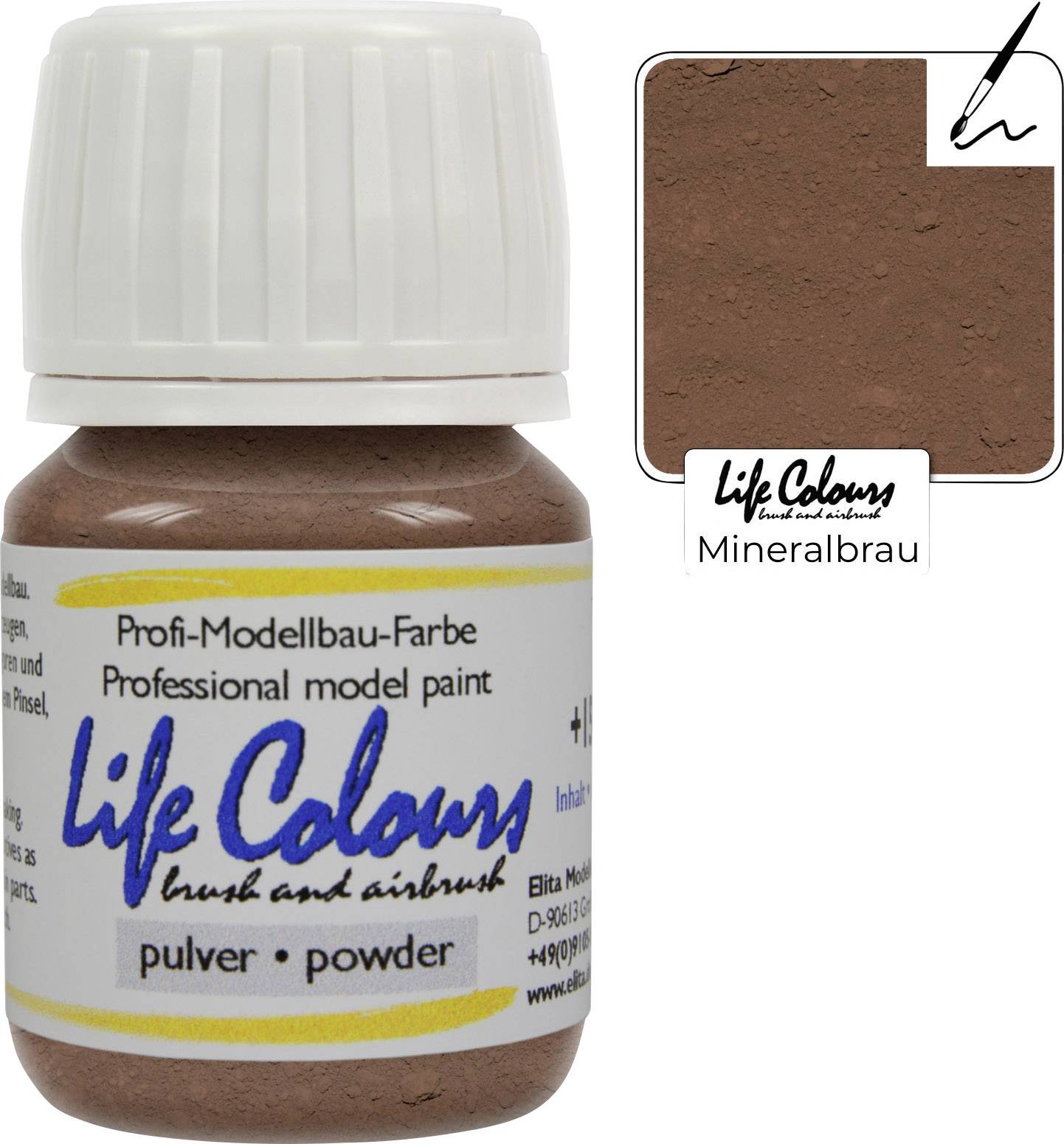 Image of Elita LC030250 Model train powder paint Mineral brown 30 ml
