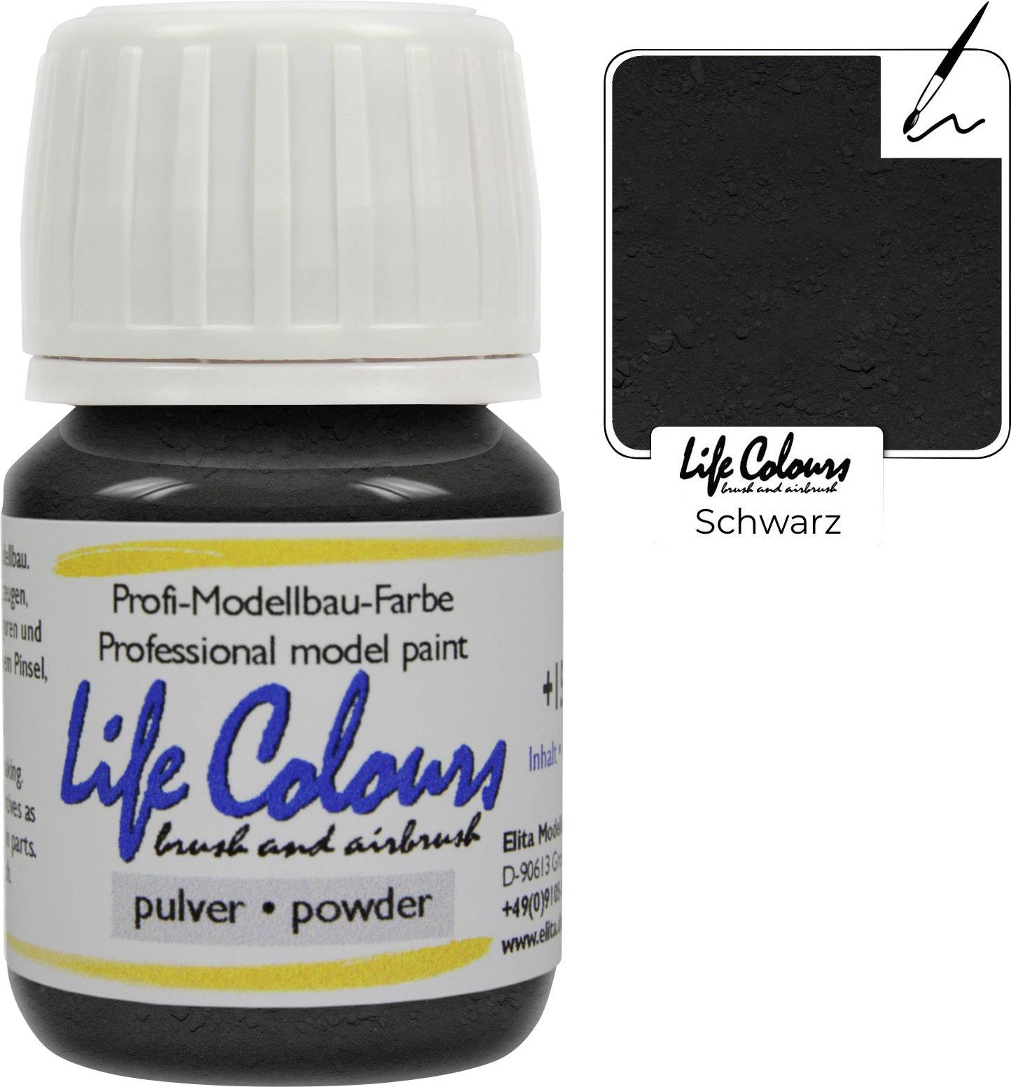 Image of Elita LC030265 Model train powder paint Black 30 ml