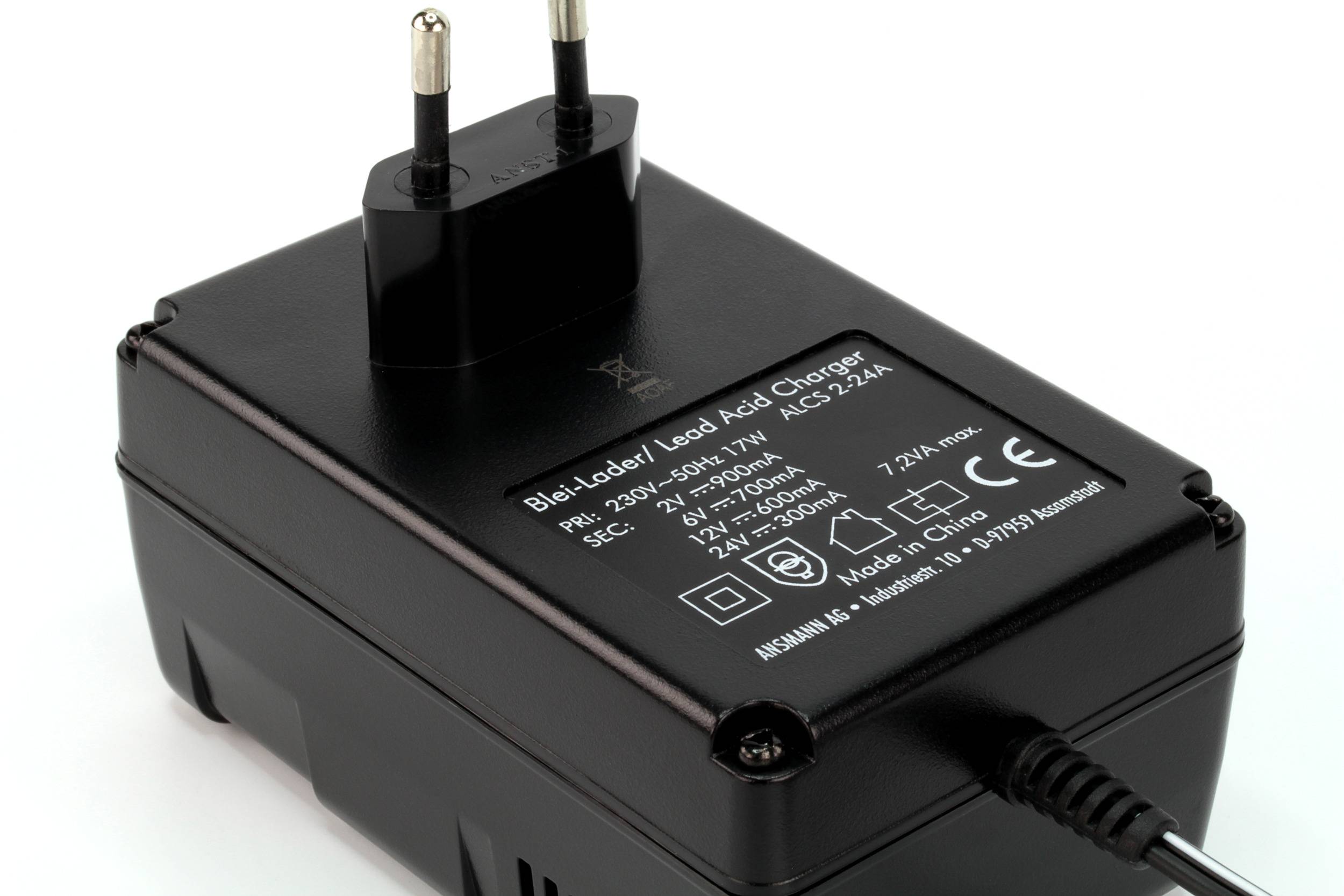 Ansmann VRLA charger ALCS 2-24 A 2 V, 6 V, 12 V, 24 V Charging current (max.) 0.9 A-4