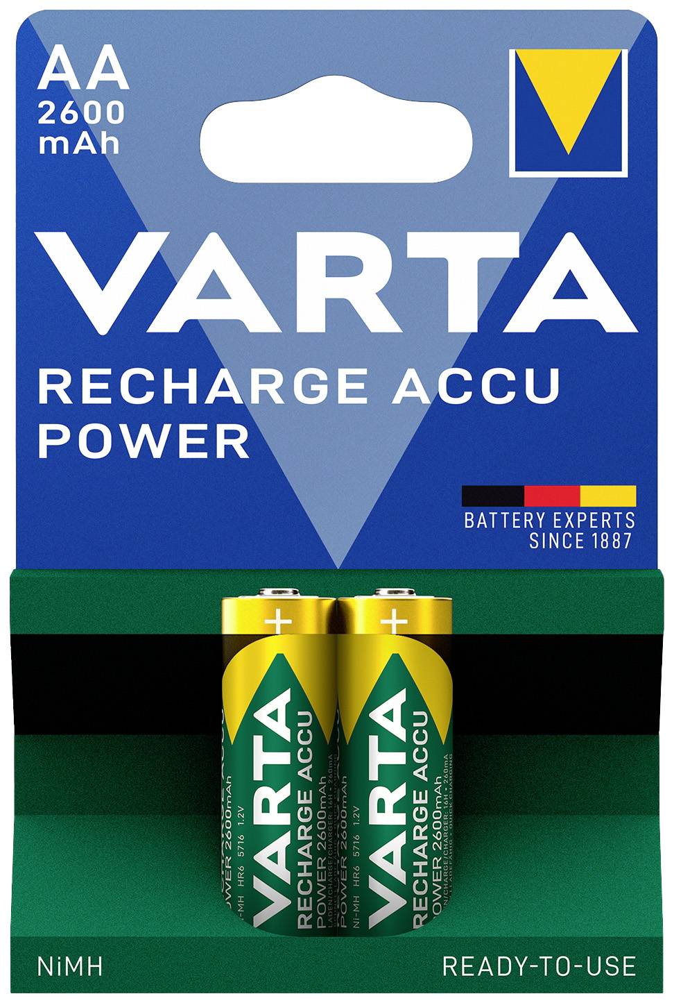 Varta RECH.AC.Power AA2600mAh BLI2 AA battery (rechargeable) NiMH 2600 mAh 1.2 V 2 pc(s)