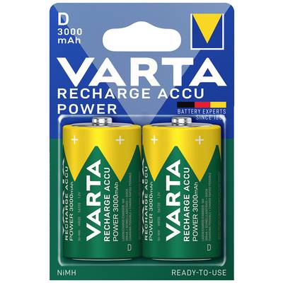 Varta RECH.AC.Power D3000mAh BLI2 D battery (rechargeable) NiMH 3000 mAh 1.2 V 2 pc(s)