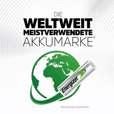 'The world's most widely used battery brand' shows a green map of the Earth with a charged Energizer battery beside it.