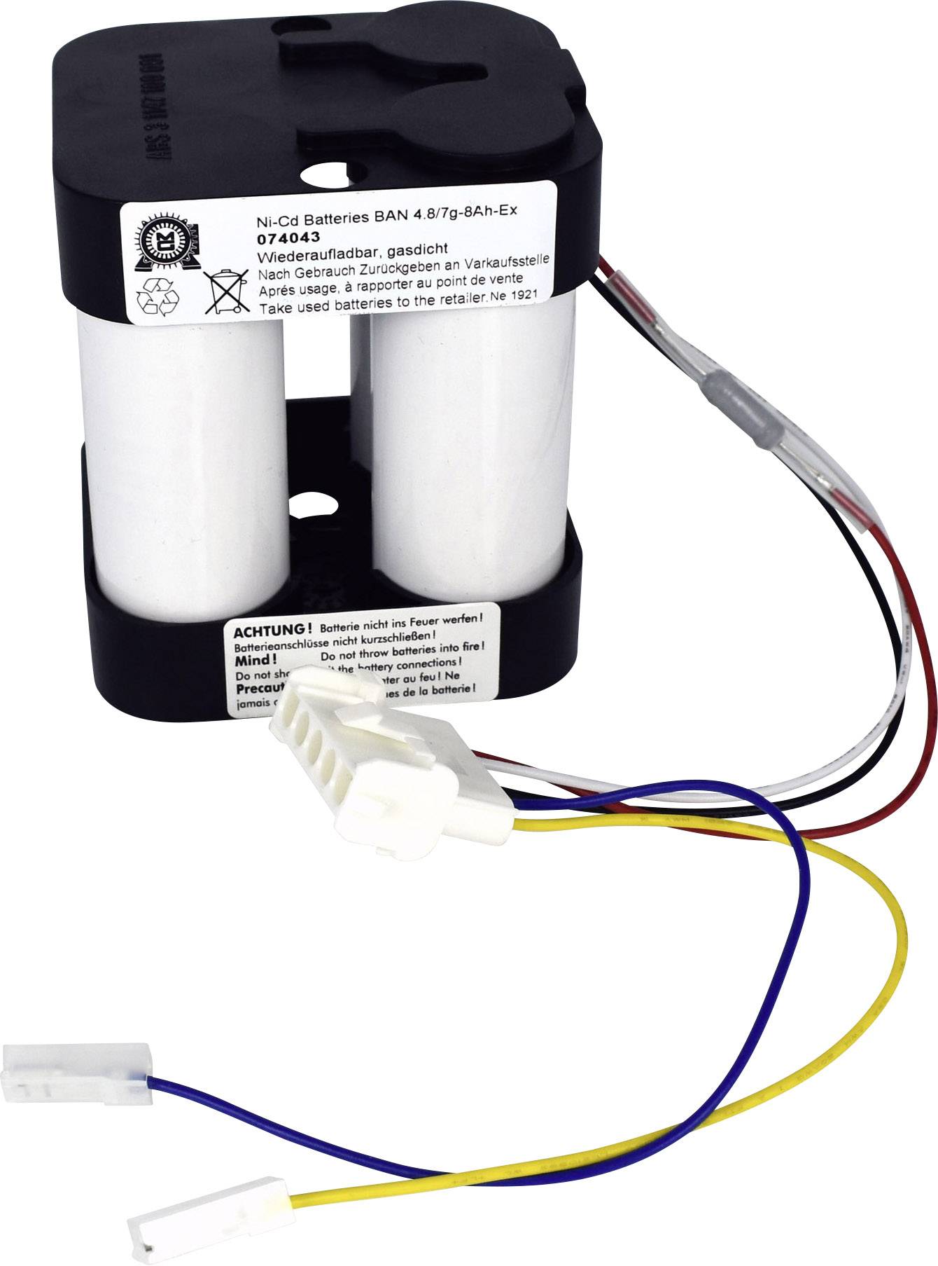 Eisemann Torch battery Replaces original battery HSE7EX / SEB8 ex 4.8 V 8000 mAh