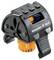 Hand cable stripper by Weidmüller, Model AM 16, for stripping cables. Black with orange element and grip texture.