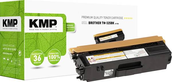KMP Toner replaced Brother TN-325BK, TN325BK Compatible Black 4000 Sides B-T38 1243,HC00