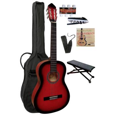 MSA Musikinstrumente C24 Classical guitar kit 4/4 Red burst incl. gig bag