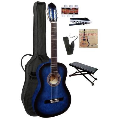MSA Musikinstrumente C23 Classical guitar kit 4/4 Blue burst incl. gig bag