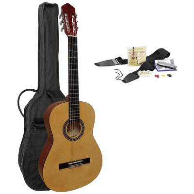MSA Musikinstrumente C22 Classical guitar kit 4/4 Ecru incl. gig bag