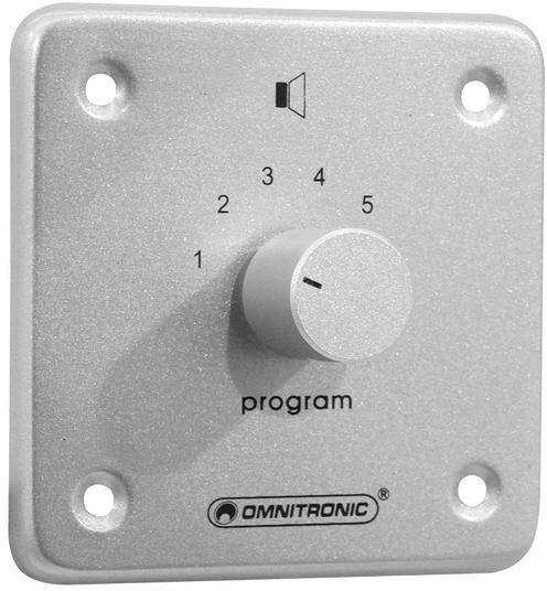 Omnitronic 80711073 Recess-mount PA program selector Silver-2