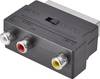 SpeaKa Professional SP-7870340 RCA / SCART Adapter [3x RCA socket (phono) - 1x SCART plug] Black incl. changeover switch