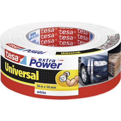 tesa UNIVERSAL 56389-00002-06 Cloth tape tesa® extra Power  White (L x W) 50 m x 50 mm 1 pc(s)